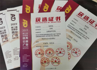 公司师生在第五届安徽省优秀公益广告大赛和第二届安徽省商业广告创意大赛中获奖